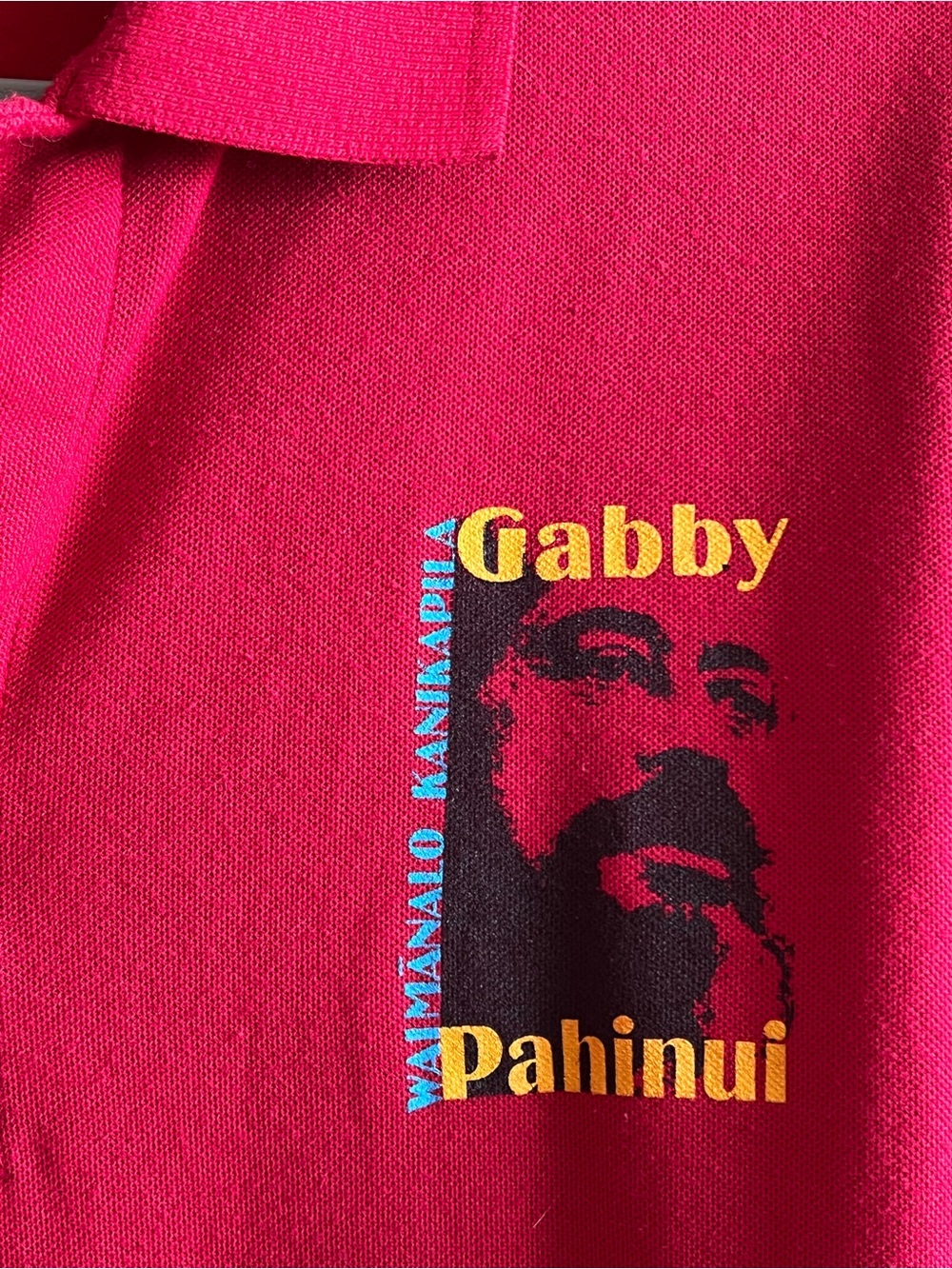 Gabby Pahinui Graphic Polo Shirt in Red